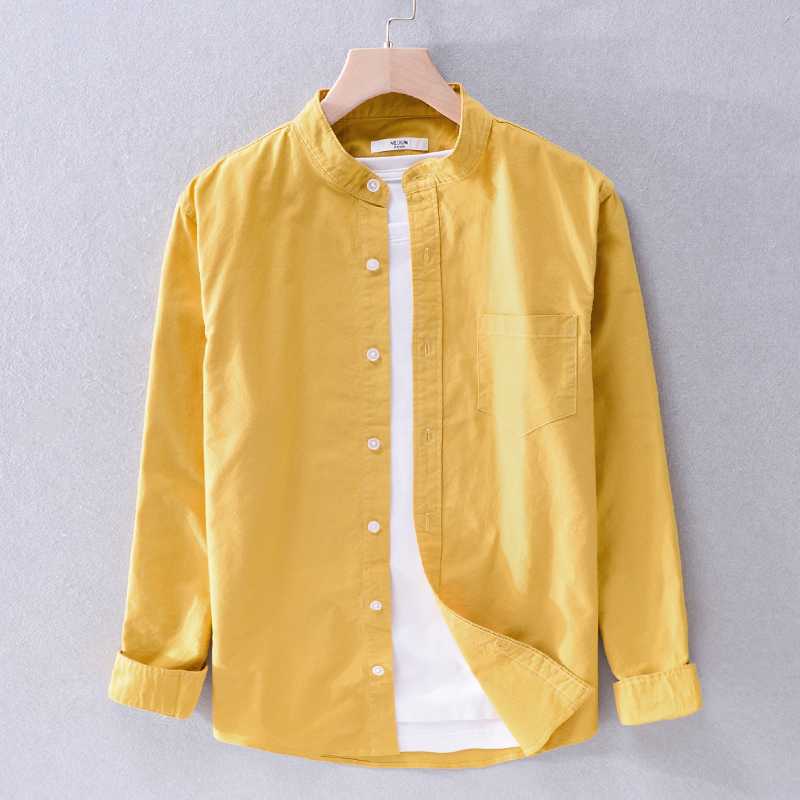 ノーカラージャケット すっきり立ち襟 リネンシャツ