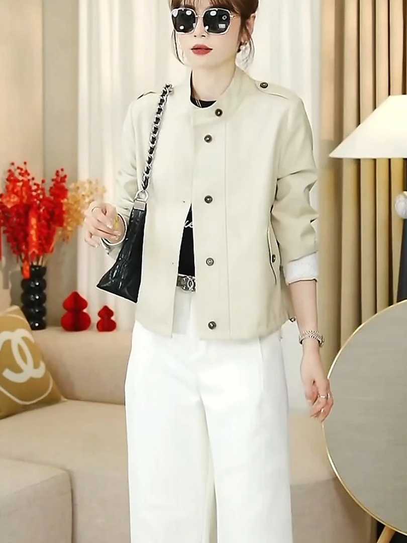 ノーカラージャケット ノーカラージャケット リネン素材の洗練フロントジャケット