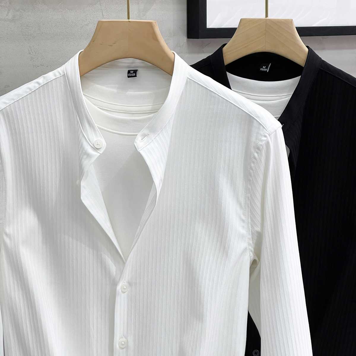 ノーカラージャケット リブラインノーカラージャケット