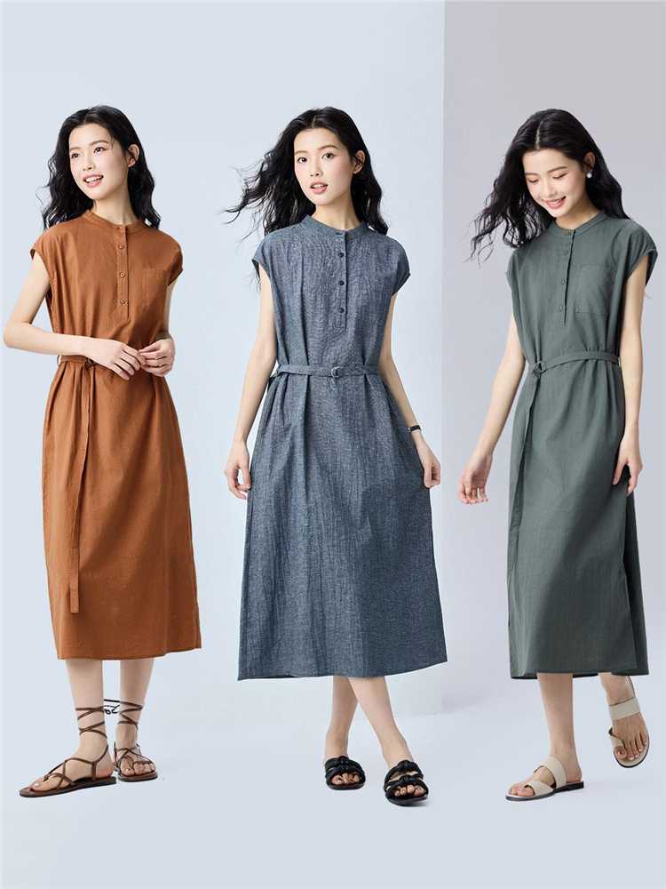 ノーカラージャケット リネン