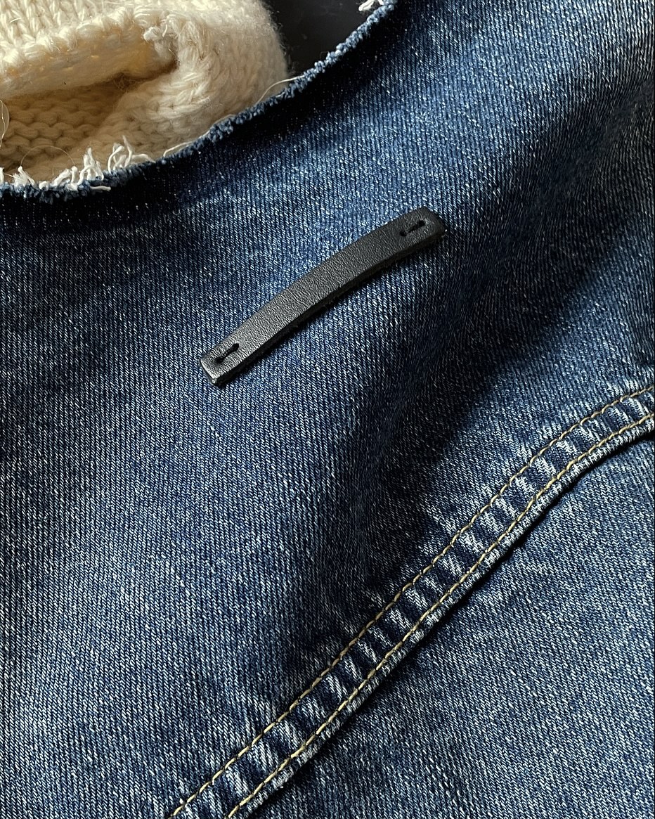 ノーカラージャケット クラシックゆったりデニムジャケット