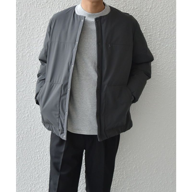 ノーカラージャケット 洗練リネンノーカラージャケット