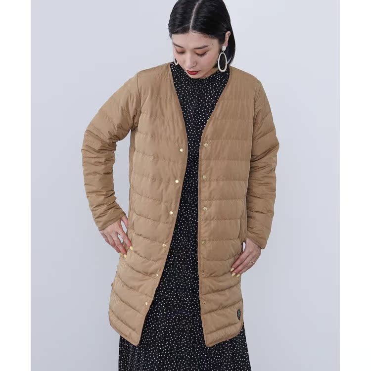 ノーカラージャケット ノーカラージャケット 軽やか暖か ロングキルティング