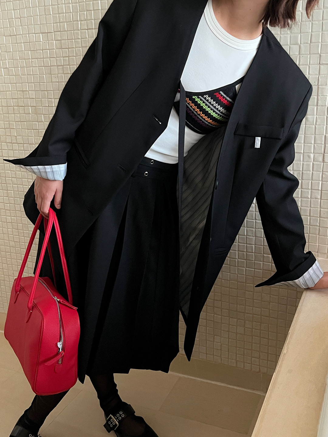 モダンノーカラージャケット