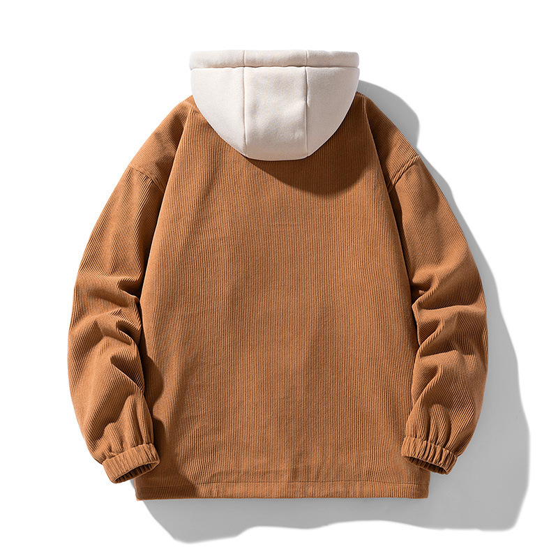 ノーカラージャケット コーデュロイパーカージャケット
