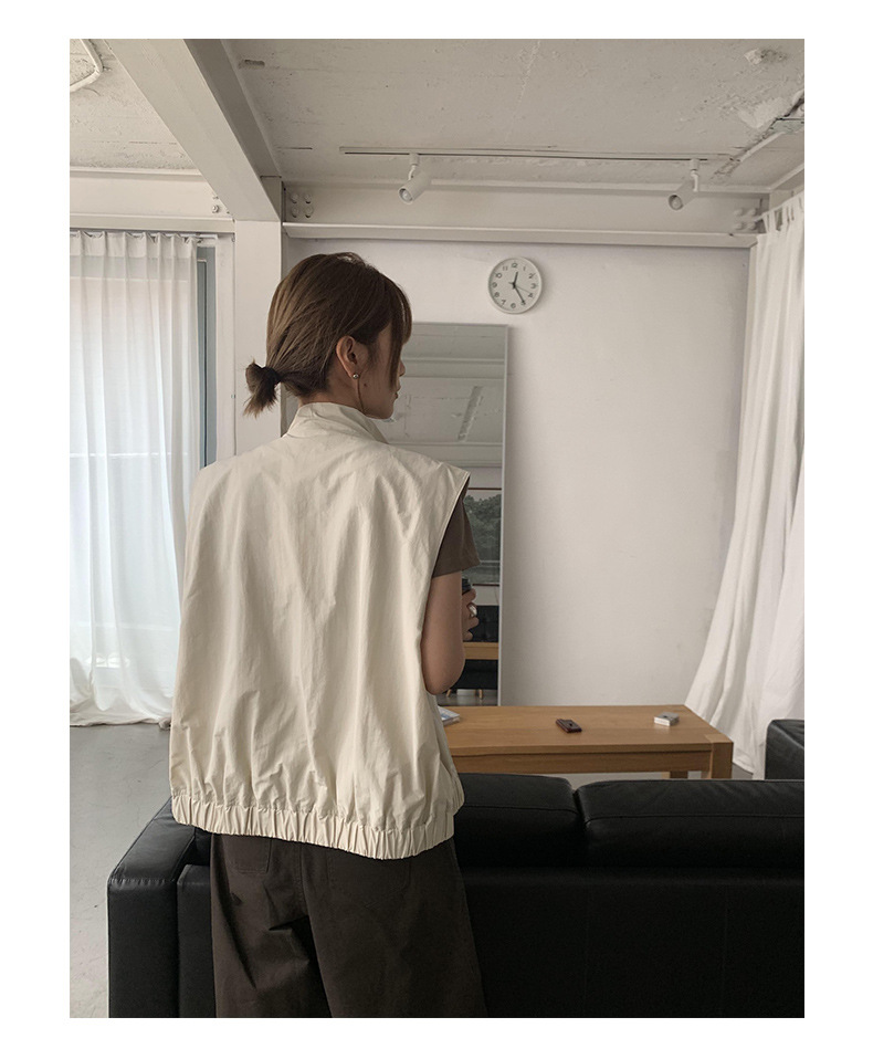 ノーカラージャケット シンプルノーカラージレベスト