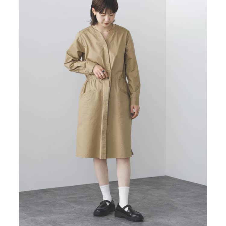 ノーカラージャケット ノーカラージャケット リネン素材の洗練ロングジャケット