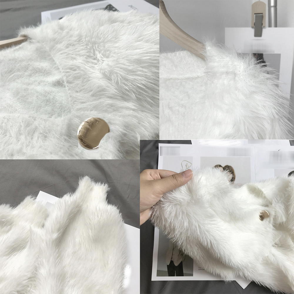 ふわもこボア ショート丈ノーカラージャケット