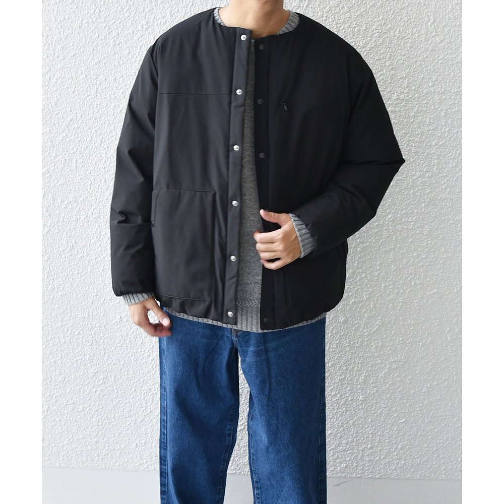 ノーカラージャケット 洗練リネンノーカラージャケット