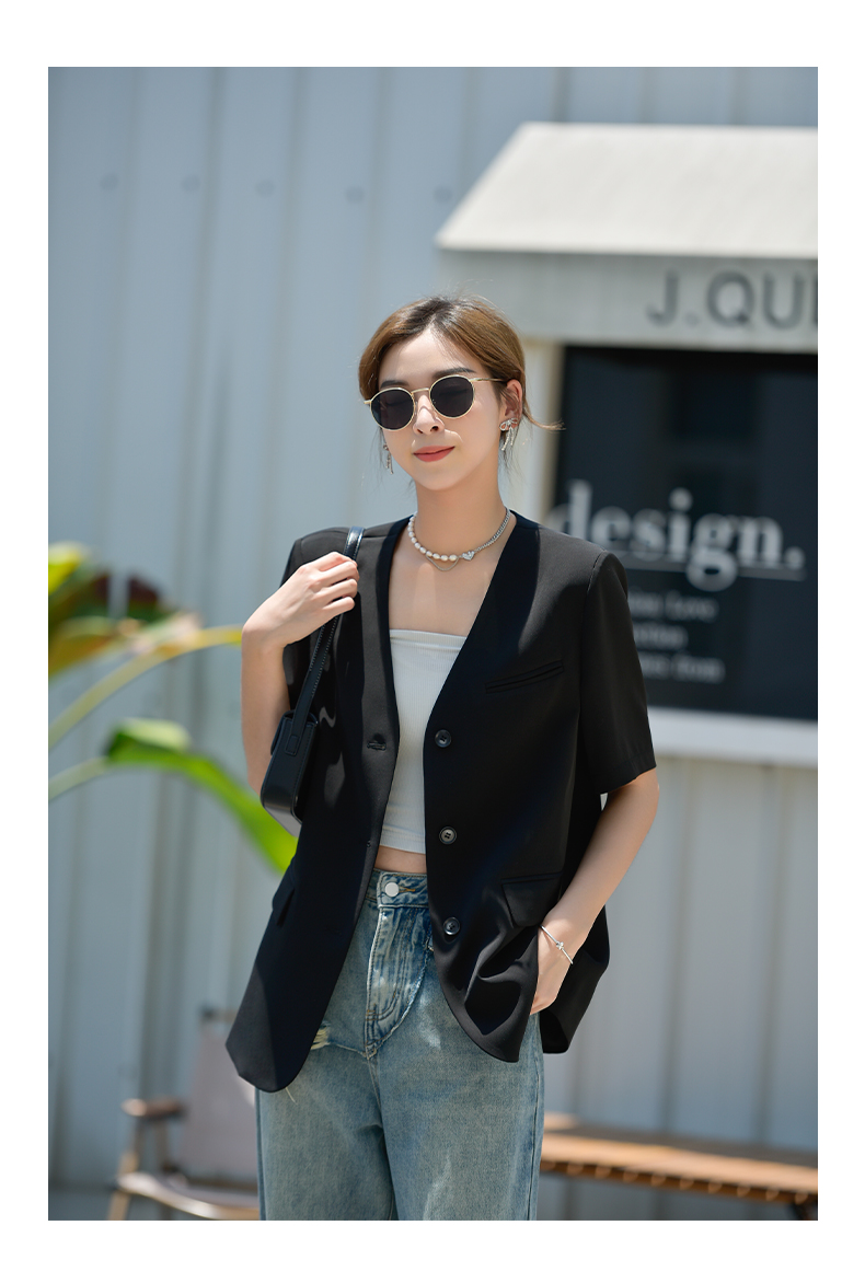 ノーカラージャケット ノーカラージャケット 夏涼みリラックスジャケット