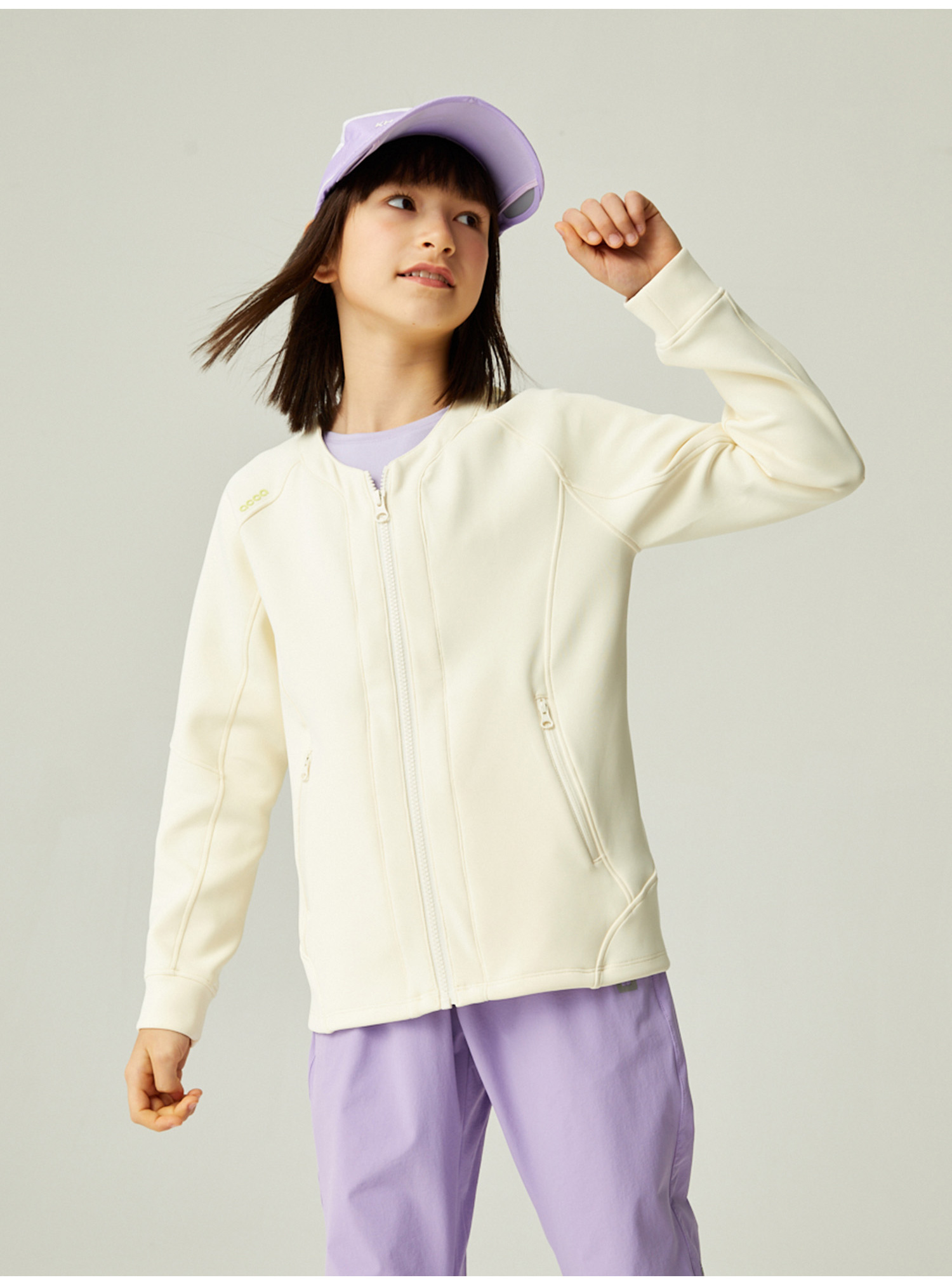 ノーカラージャケット ノーカラージャケット 優美な立体縫製リネンジャケット