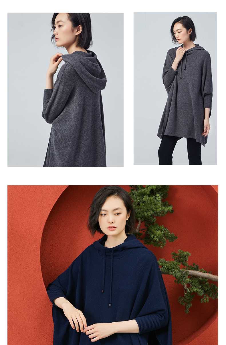 レディースパーカー ゆったりシルエット 上質パーカーワンピース