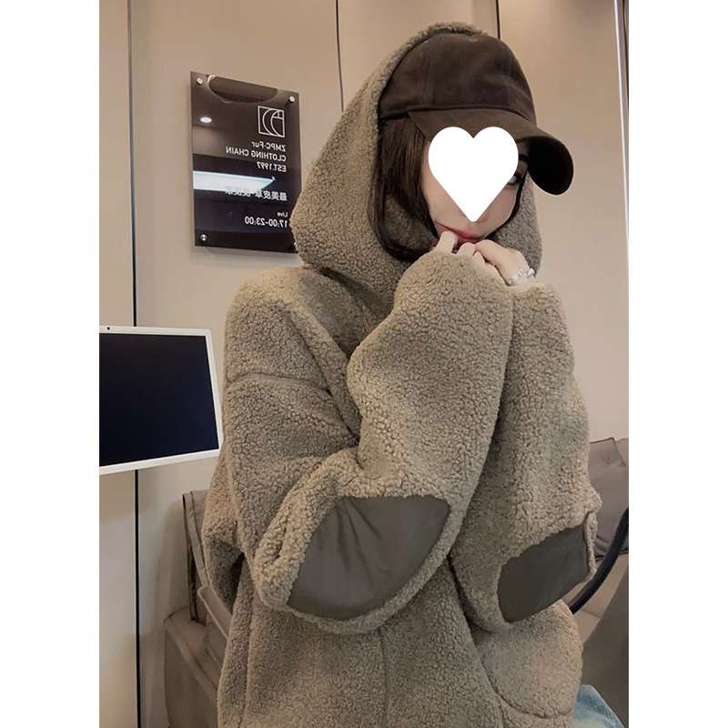 レディースパーカー もこもこボアパーカー