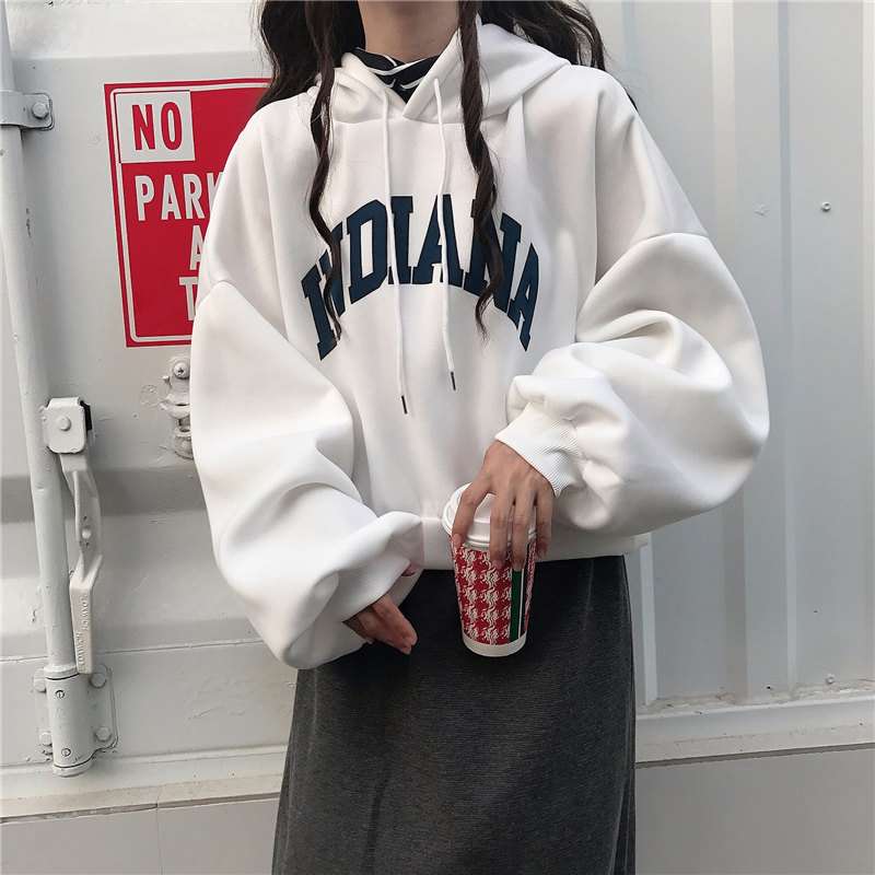 レディースパーカー ゆったりカジュアルショートパーカー