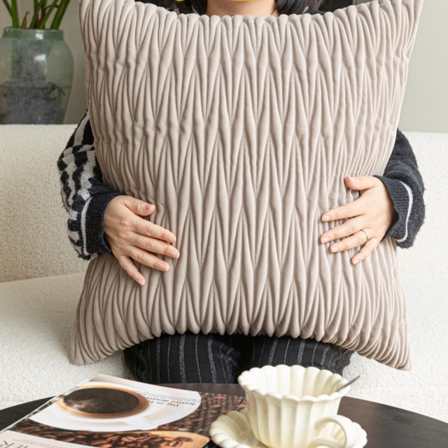 しわ加工フランネルソファクッション