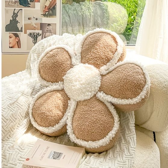 ソファクッション 花びら型ふわもこソファクッション