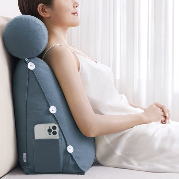 ソファクッション 機能的三角背もたれクッション