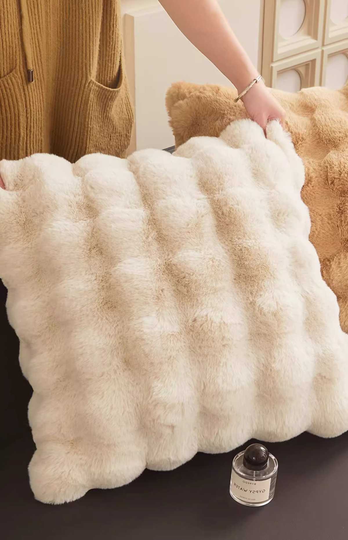 ふわもこキルトソファクッション