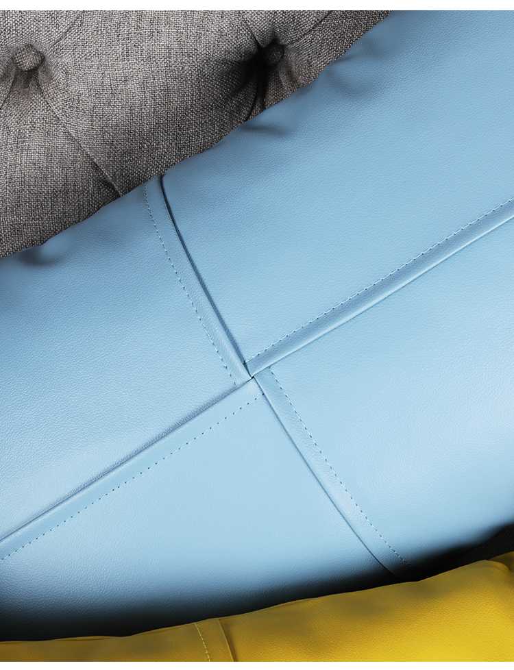 ソファクッション モダンステッチレザークッション