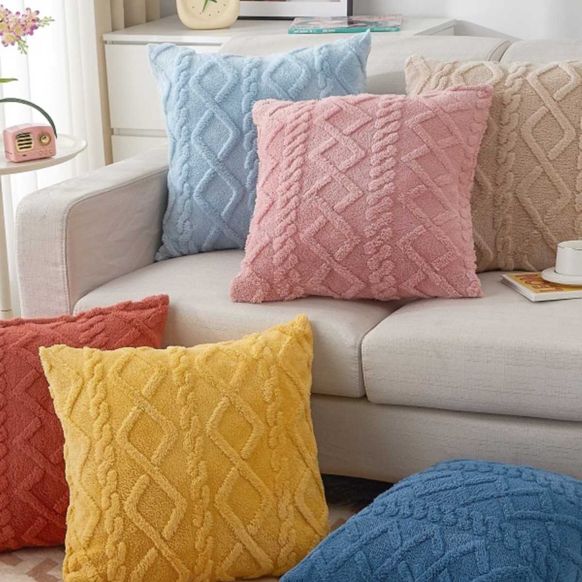 モダン幾何学模様ソファクッション