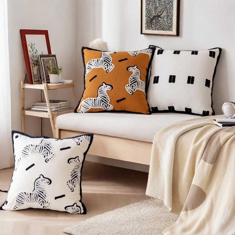 ソファクッション シマウマ柄のアートクッション