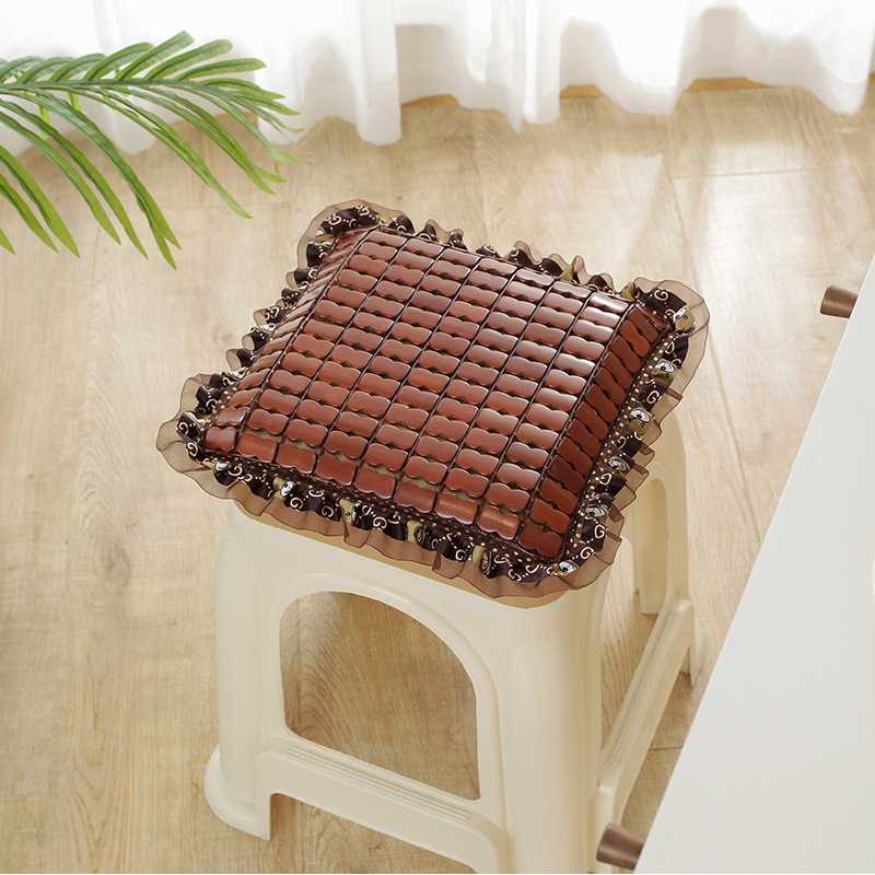 ソファクッション 格子模様レザークッション