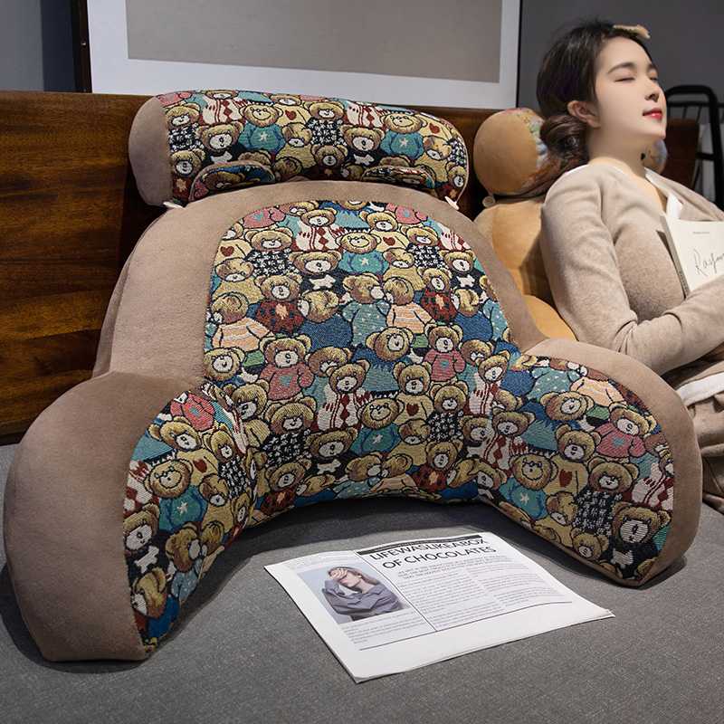 ソファクッション ふわもこ抱き包み腰サポートクッション