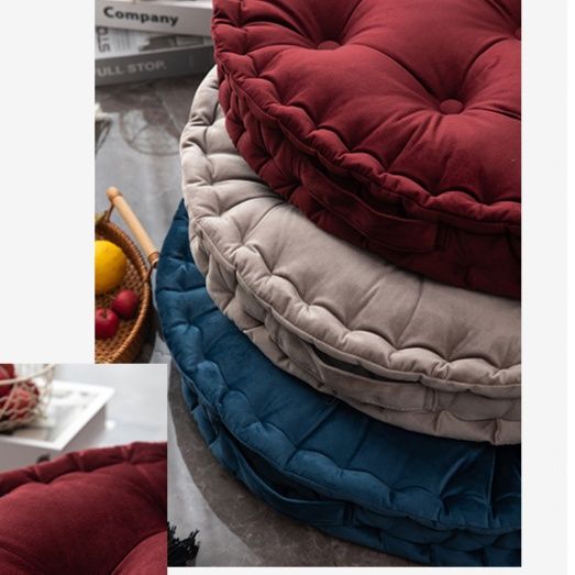 ソファクッション ふっくら丸型キルティング座布団