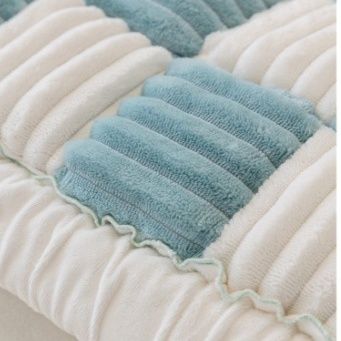 ソファクッション 市松模様ふんわり厚手ソファ座布団