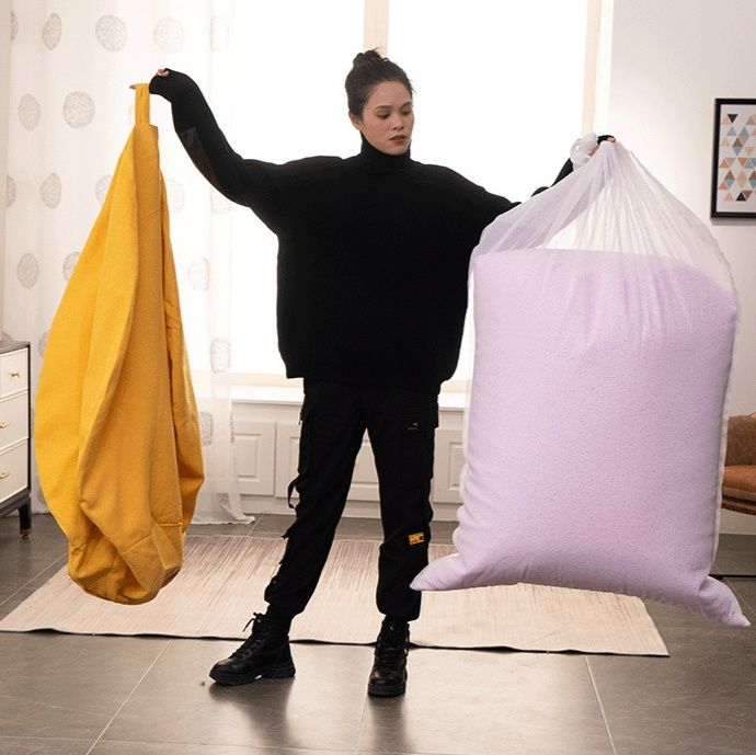 ソファクッション 体にフィットする大型ビーズソファクッション