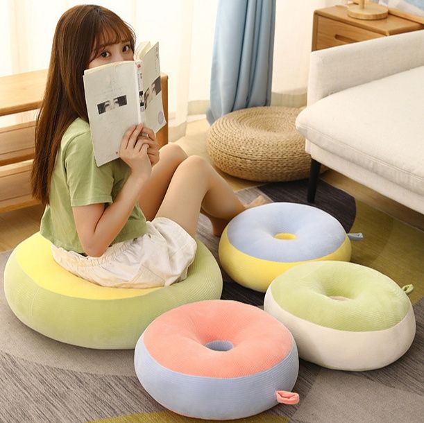 ソファクッション 中央穴あき円形フロアソファクッション