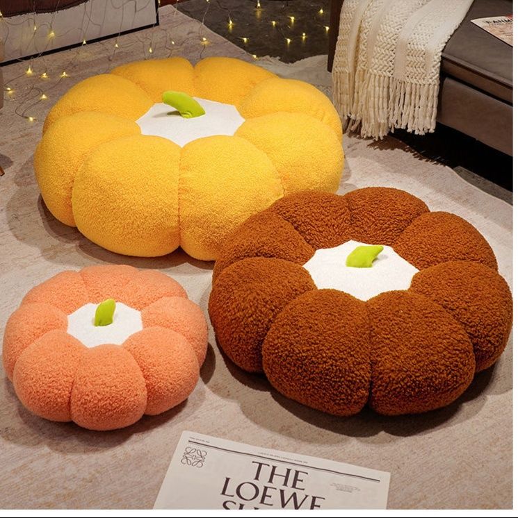 ソファクッション 花びら型もこもこ素材のソファクッション