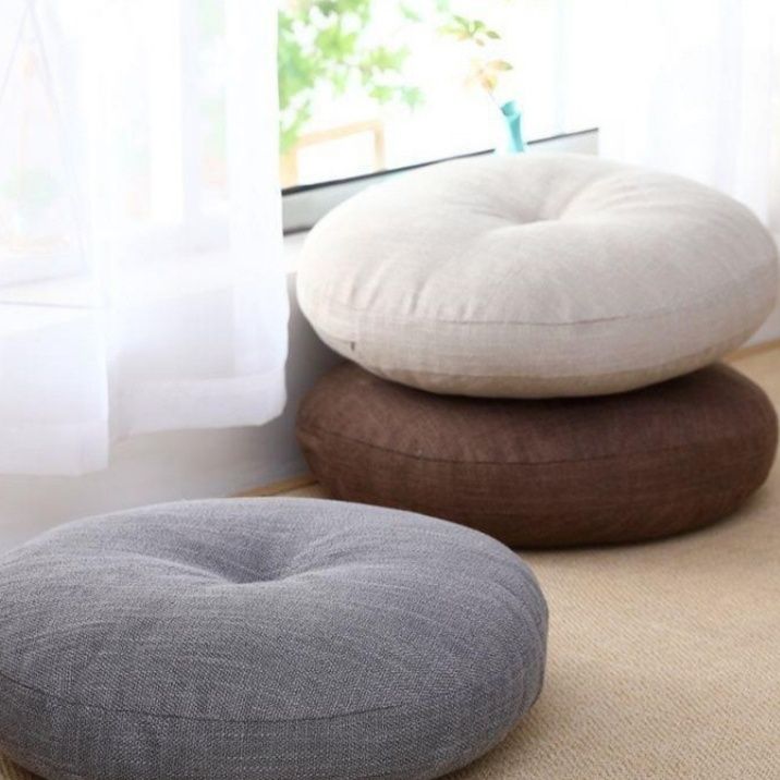 ソファクッション ふんわり円形フロアクッショ