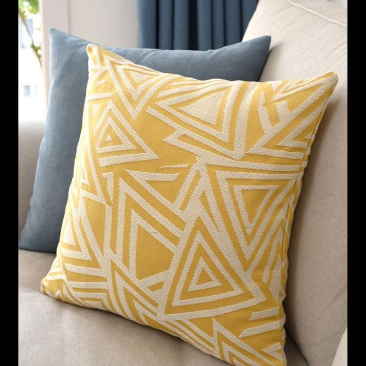 ソファクッション 幾何学模様織り柄ソファクッション