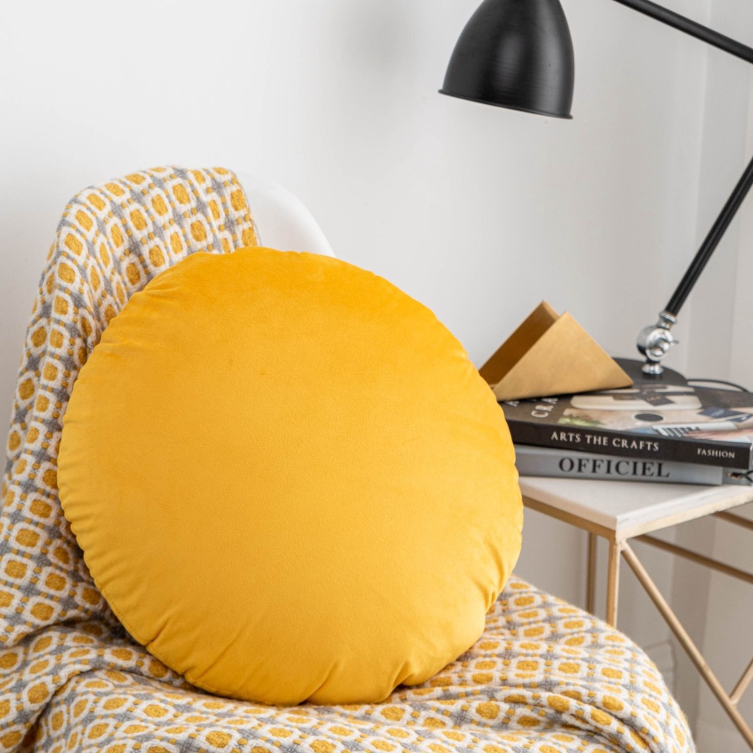 ソファクッション 北欧風まん丸ベルベットソファクッション