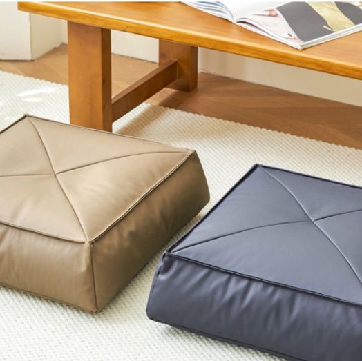 ソファクッション 高級感漂う立体縫製レザーソファクッション