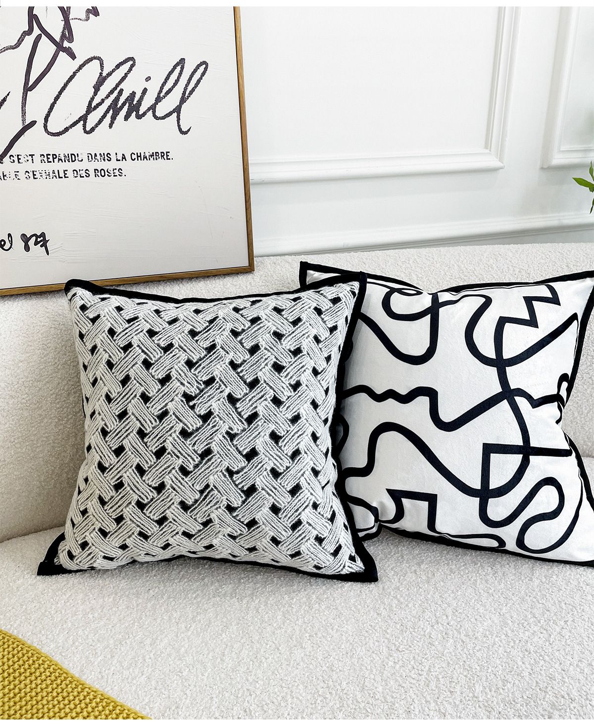 ソファクッション アート抽象フロアクッション