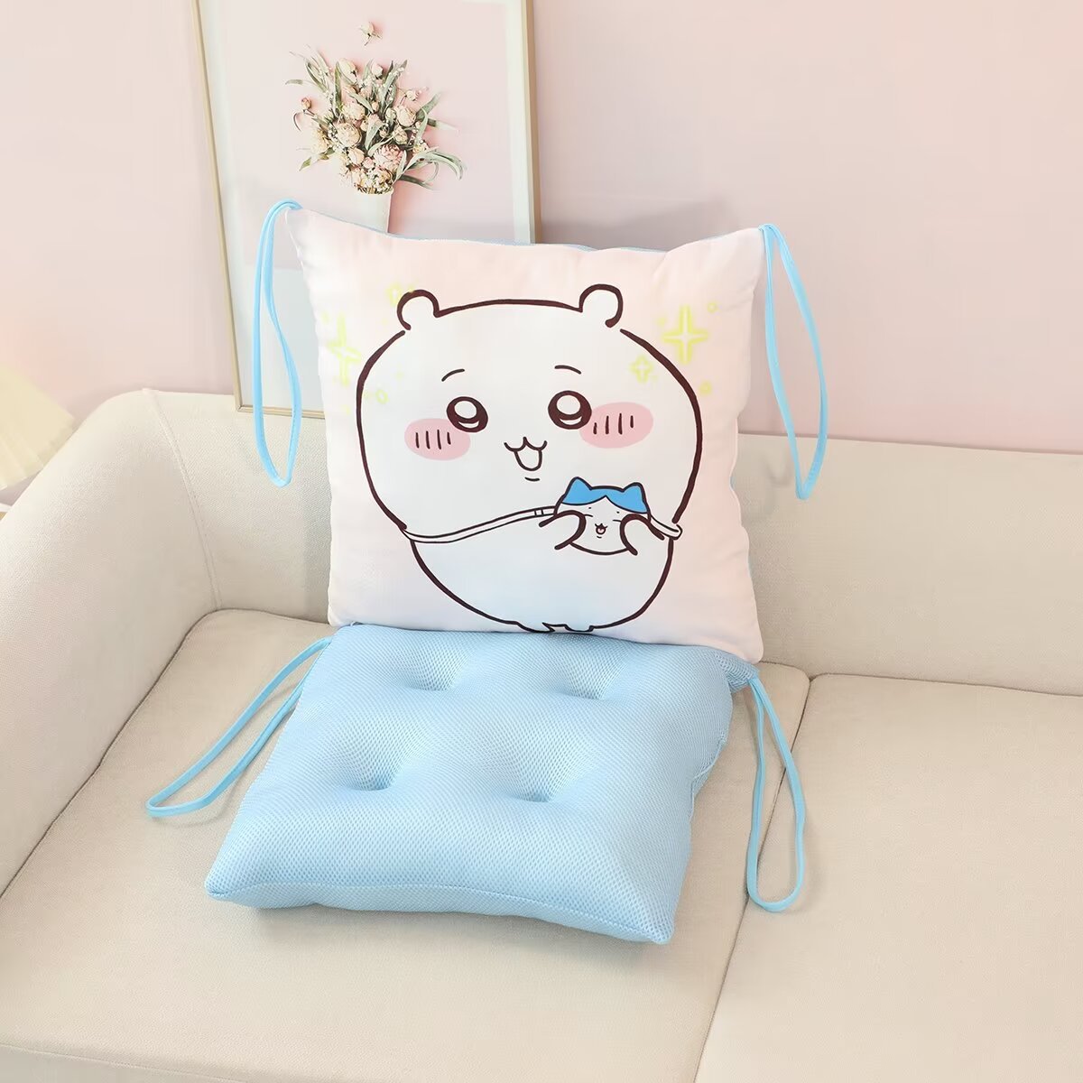 ソファクッション うさぎと小さなお友達のクッションセット