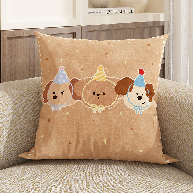 ソファクッション 眠る子犬たちの癒しクッション