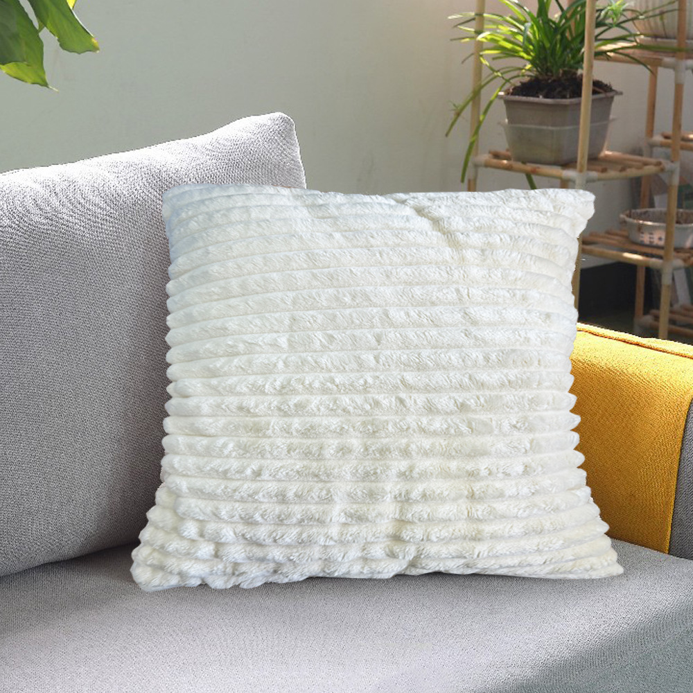 ソファクッション 立体畝編みデザイン柔らか素材のソファクッション