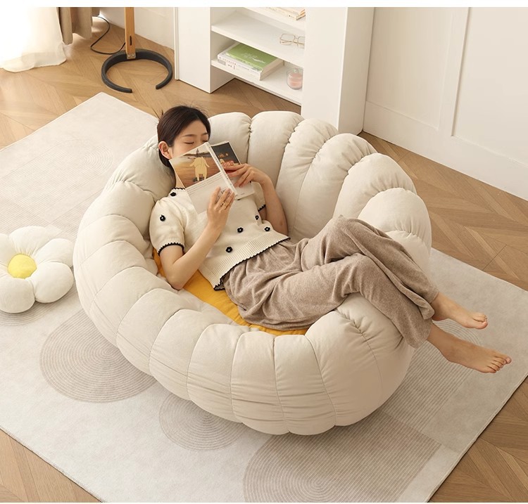 お花型ビーズソファクッション