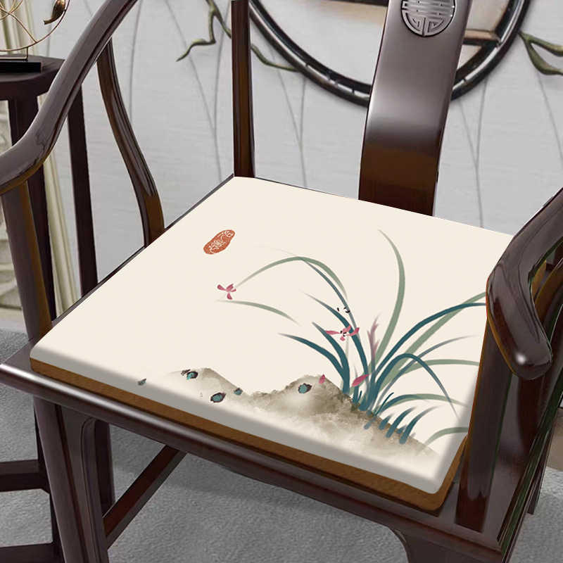 ソファクッション 伝統紋様 花飾りクッション