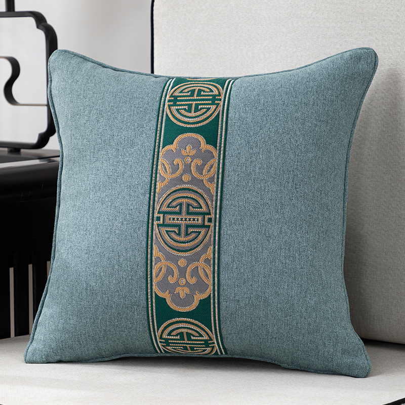 古典飛鳥刺繍ソファクッション