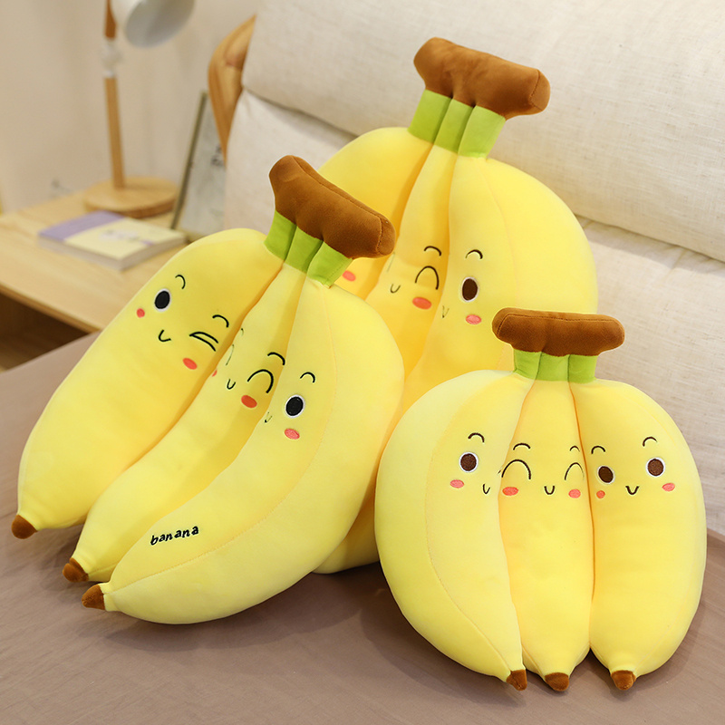 ソファクッション 愛らしいバナナ型特大抱き枕ソファクッション