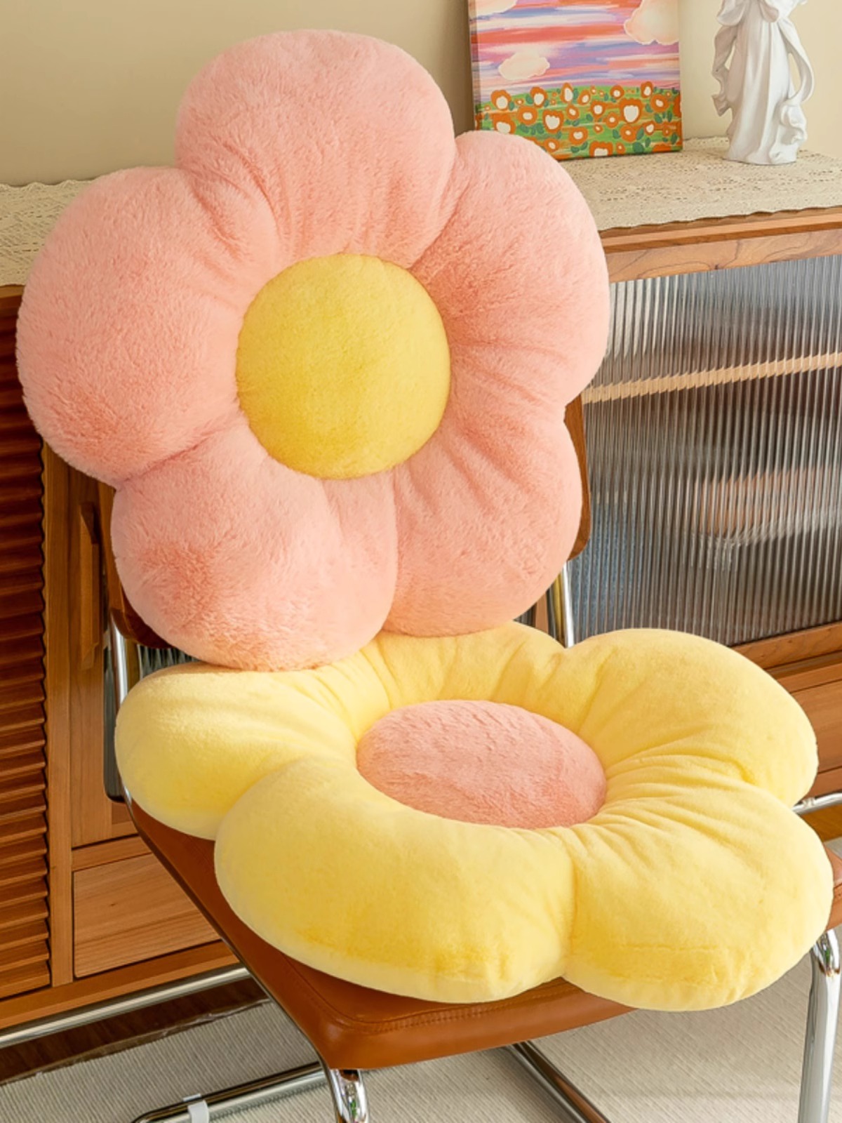 ソファクッション 花びら型多機能ふわふわ座布団