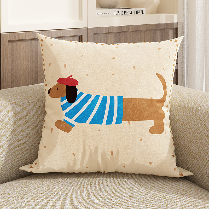ソファクッション 眠る子犬たちの癒しクッション