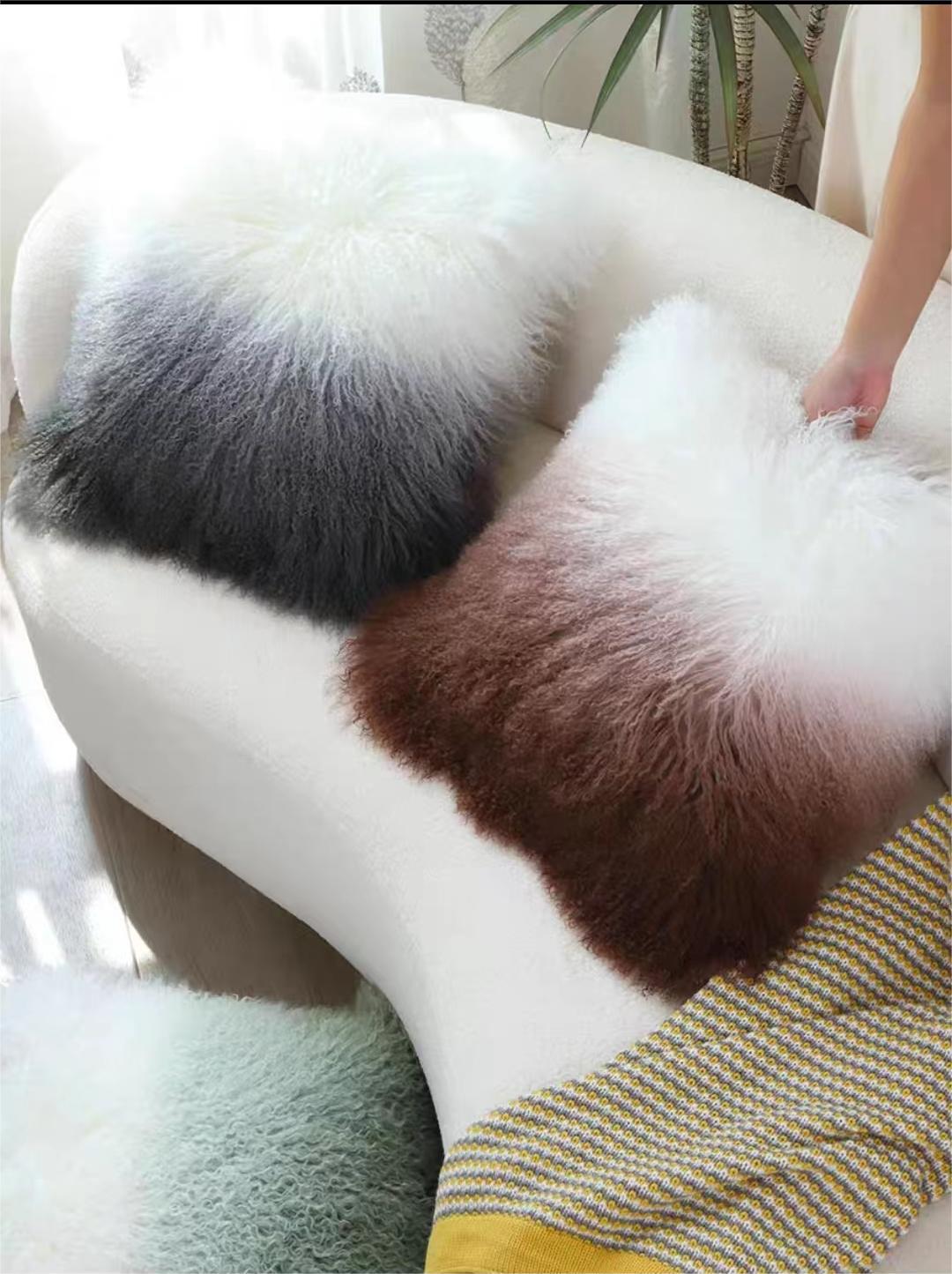 ソファクッション モコモコぼかしくつろぎクッション