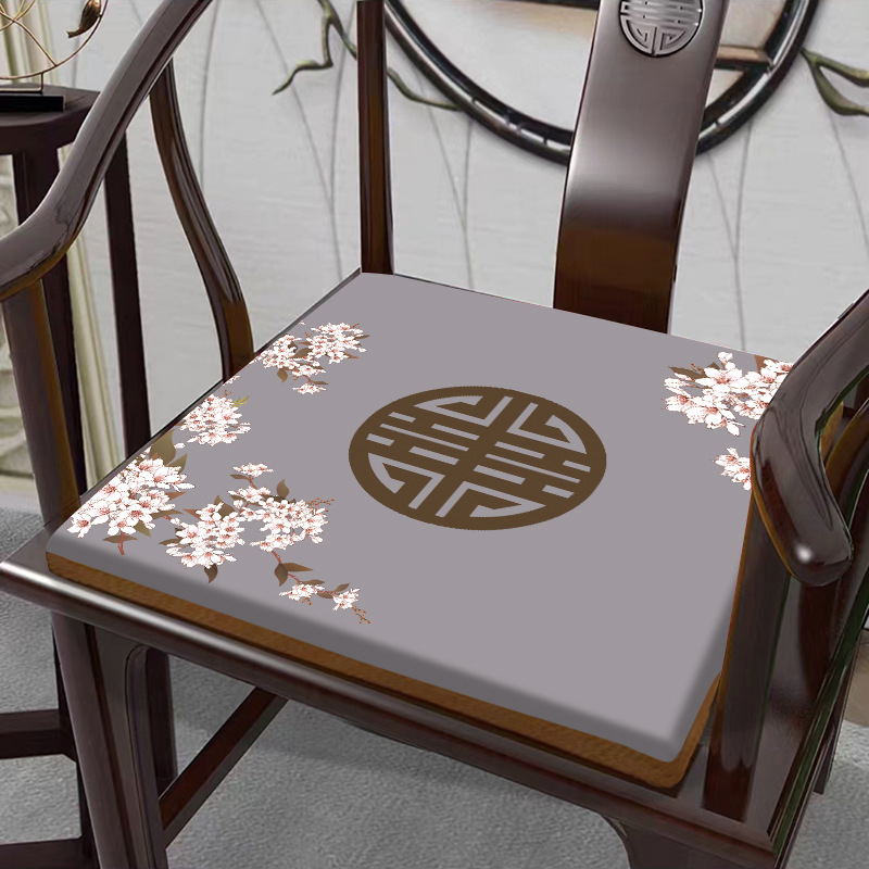 ソファクッション 伝統紋様 花飾りクッション