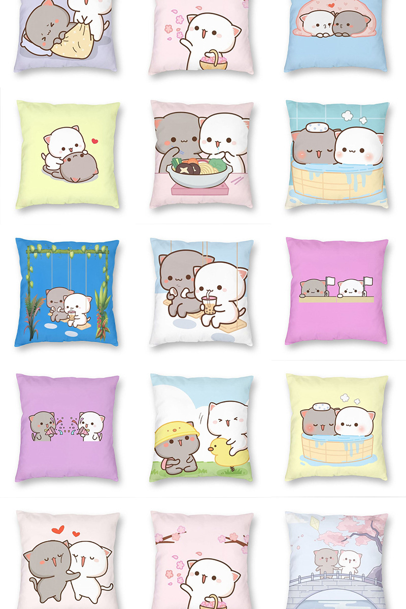ソファクッション 癒やし猫ちゃんペアクッション