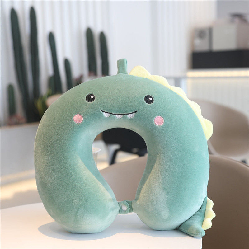 ソファクッション 恐竜モチーフ もちもち首クッション